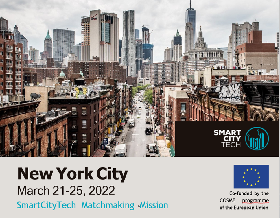 SmartCityTech New York mission kick-off webinar: January 12th at 15:00-16:00 CET. Register here.