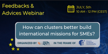 How can clusters better build international missions for SMEs